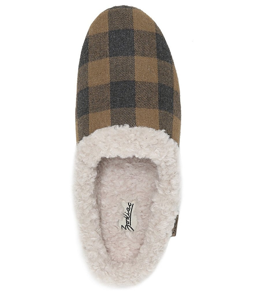 Zodiac Paloma Plaid Faux Shearling Lined Slippers