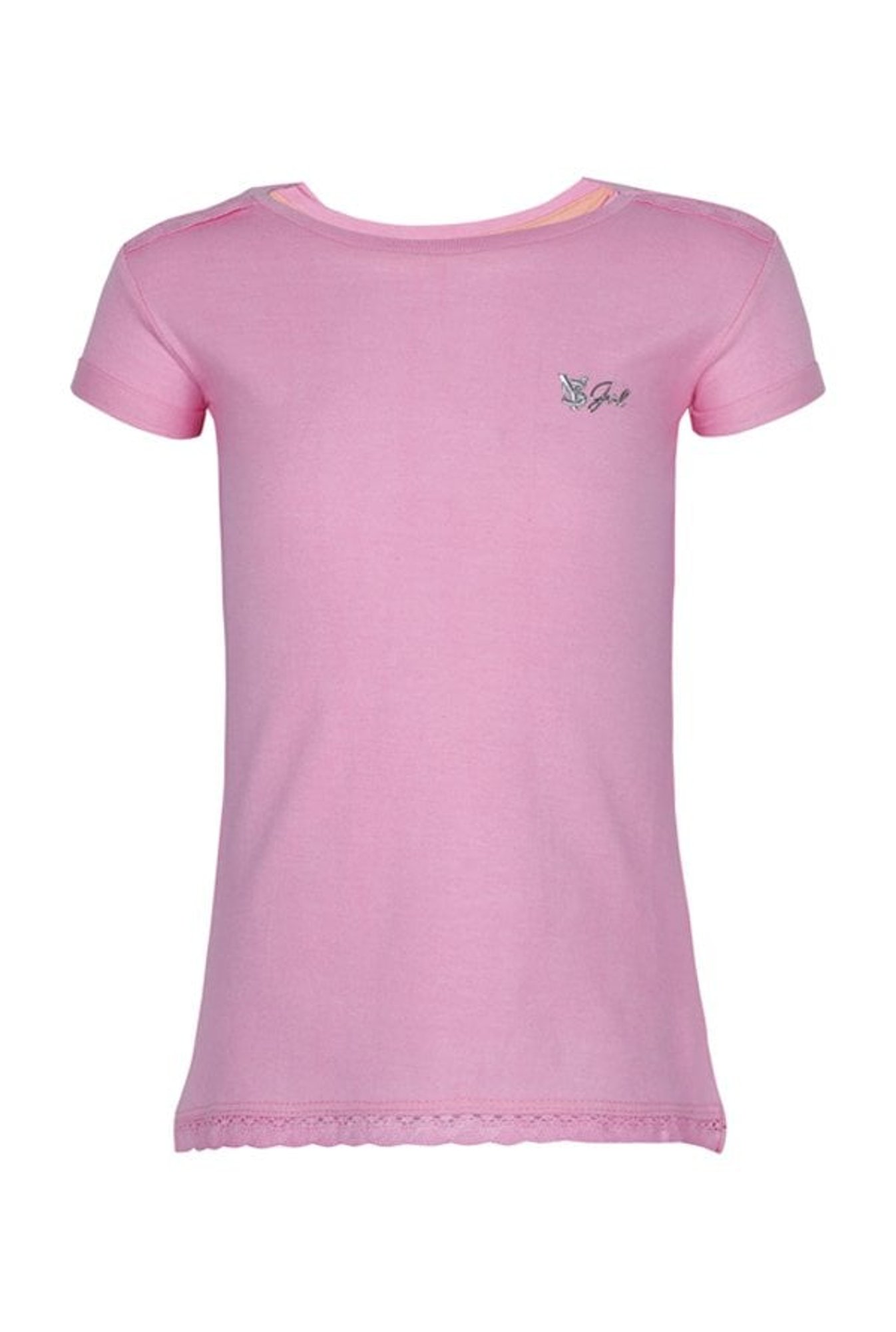 Superyoung Kids Pink Solid T-Shirt