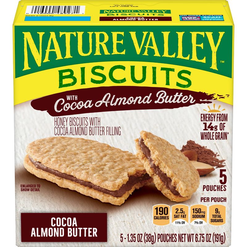 Nature Valley Biscuits Cocoa Almond Butter - 5ct 6.75oz