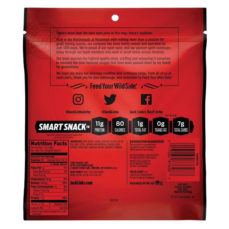 Jack Links Jalapeno Beef Jerky - 2.85oz