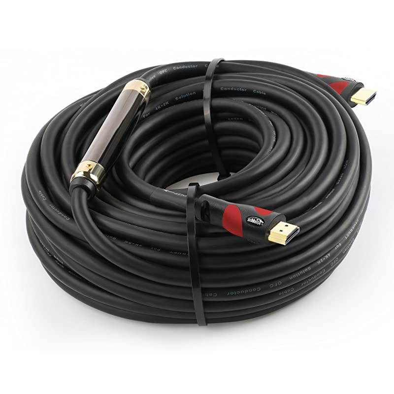 HDMI Cable75 Feet Yellow HDMI 20V with Builtin Signal BoosterSupport 4K3D1080PEthernetAudio Return Ultra HD1 Pack