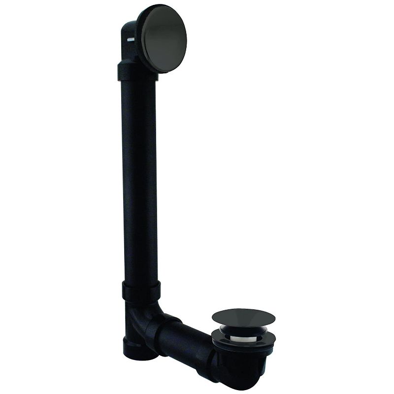 Westbrass 493144H-62 Illusionary ABS Plastic 1.5 Inch Schedule 40 Waste and Overflow Tip Toe Bath Drain Assembly, Matte Black (4 Pack)