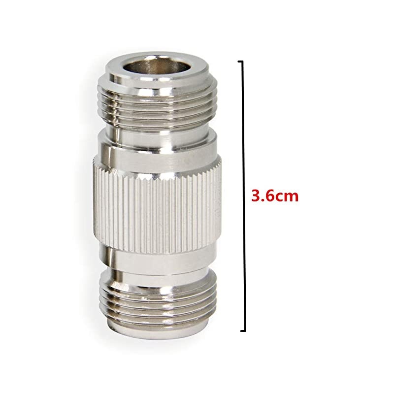 N Female to N Female2Pack N Barrel Connector Coupler Adapter 50 Ohm  for Wilson Cell Booster WiFi Antenna CB Radio Analyzer Coaxial Cable