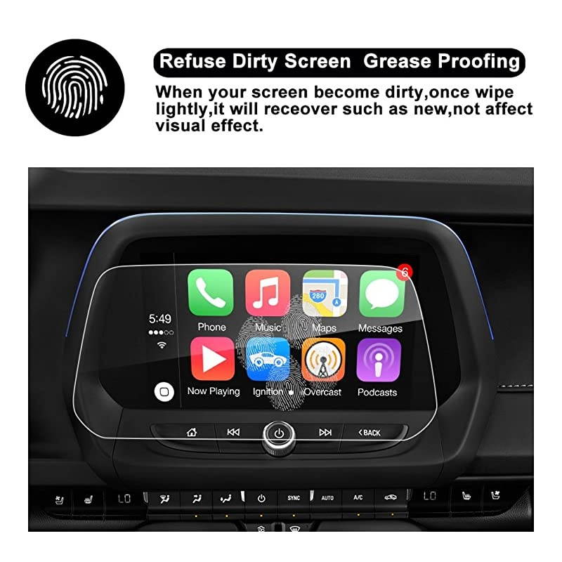 2017 2018 Chevrolet Camaro MyLink Car Navigation Protective Film Clear Tempered Glass HD and Protect your Eyes 2017 2018 Chevy Camaro 8