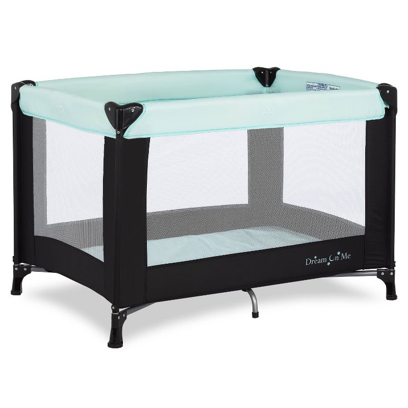 Dream On Me Nest Play Yard - Mint & Black