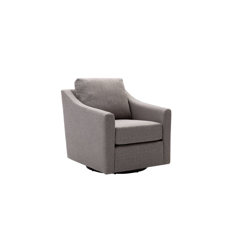 Swoop Arm Swivel Club Chair Gray - WOVENBYRD