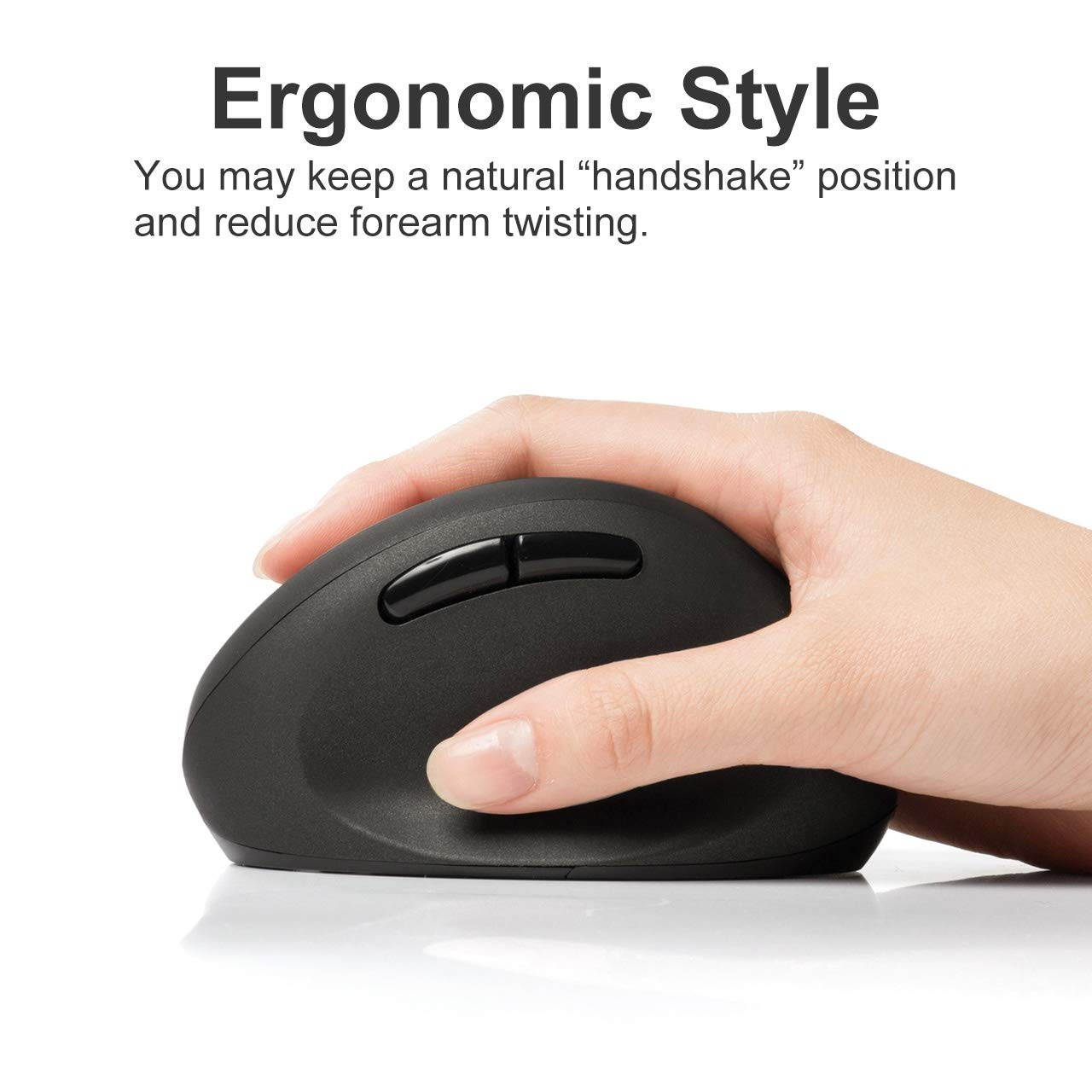 Wired Ergonomic Mouse, Optical Vertical Mice, for Small Hands, Reduce Wrist Strain, (1000/1600 Adjustable DPI, 6 Buttons) Compatible with MacBook, Laptop, Desktop, Windows, Mac OS, GMAERG16