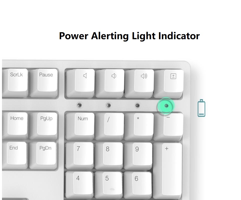 iKBC Typeman W200  2.4Ghz Wireless 87 keys PBT Keycaps Mechanical Gaming Keybaord-Cherry MX Blue( Black)