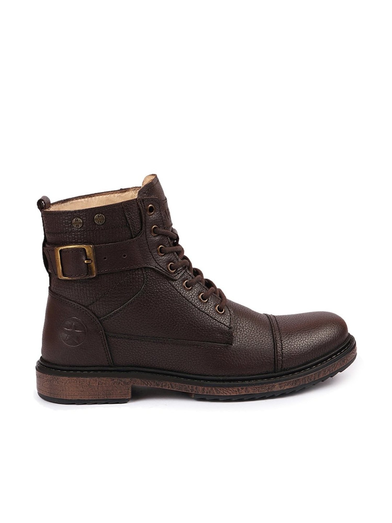 Fausto Men's Brown Biker Boots