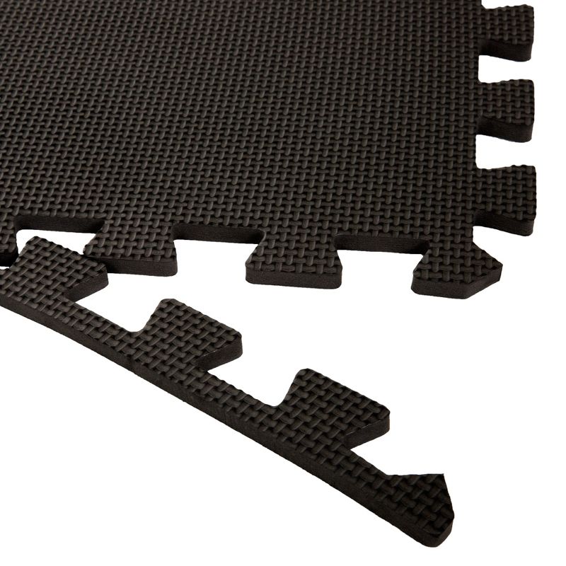 Stalwart 25"x25" 6pk Interlocking EVA Foam Floor Mats Black