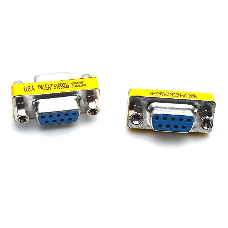 DB9 Female to Female Mini Gender ChangerCoupler Adapter Connector Pack of 6