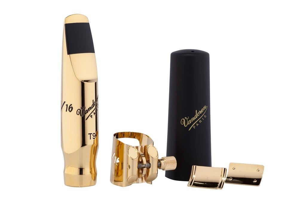 Vandoren V16 T9 Medium Chamber Metal Tenor Saxophone Mouthpiece w/ Optimum Ligature Kit