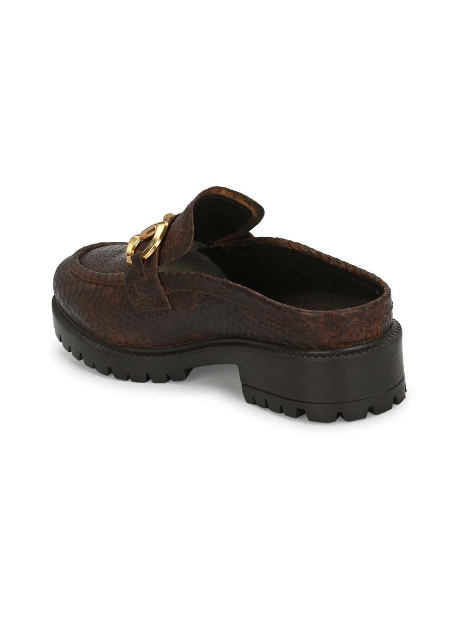 Carlo Romano Women's Dark Brown Mule Shoes