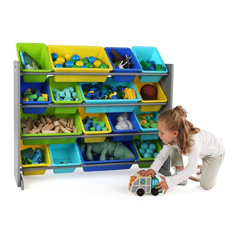 Kids' Super-Size Toy Organizer Elements Collection Gray - Humble Crew