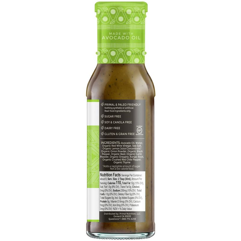 Primal Kitchen Italian Vinaigrette with Avocado Oil - 8fl oz