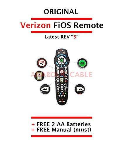 Original Verizon FiOS Remote Control Version 5 + Free Batteries + Manual [New Sealed and Latest 2-Device Verizon FiOS Replacement Remote Version 5]