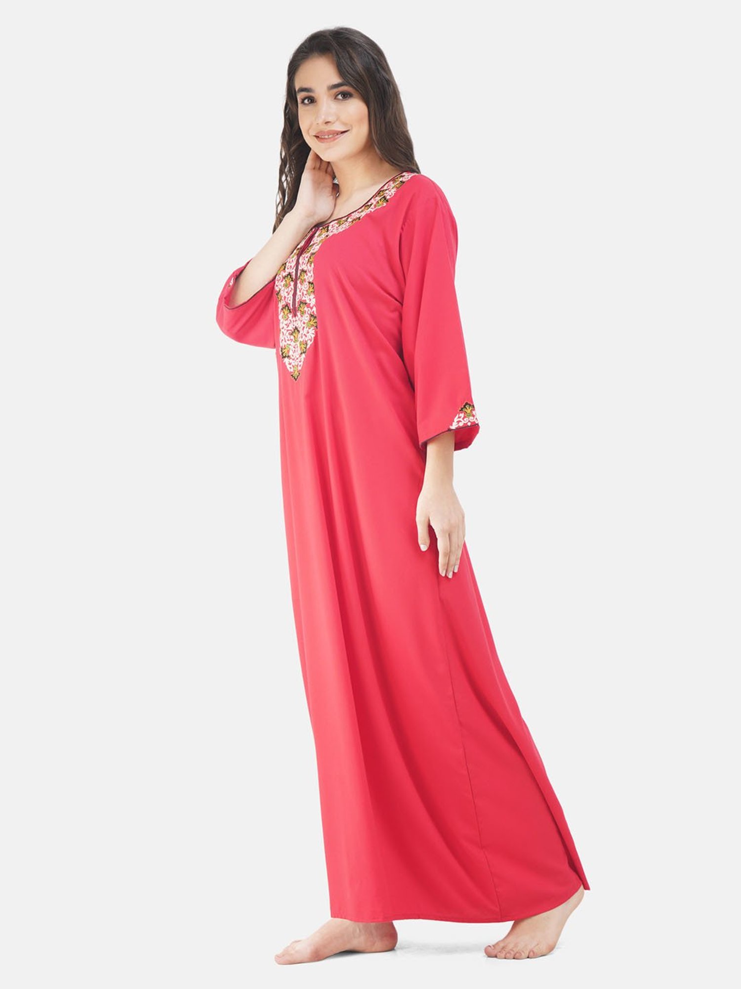 KOI SLEEPWEAR Coral Embroidered Nighty