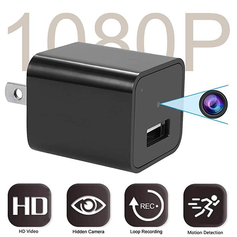 HD USB Hidden Camera Motion Detection Mini Charger Camera Surveillance Camera Mini Spy Camera Nanny Camera Spy Camera Charger Hidden Camera Charger No WiFi Needed Video Only