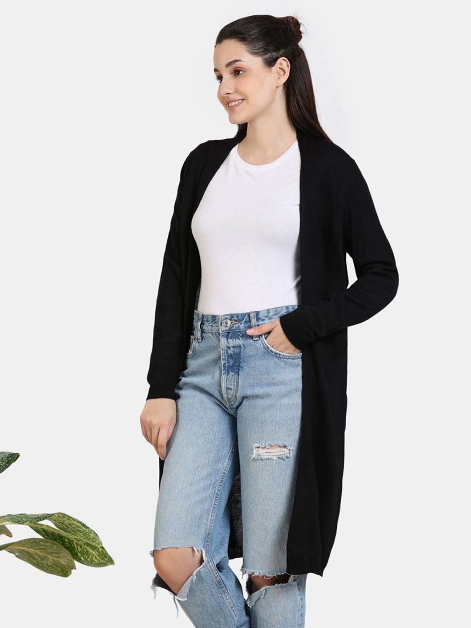 Zivame Black Full Sleeves Shrug