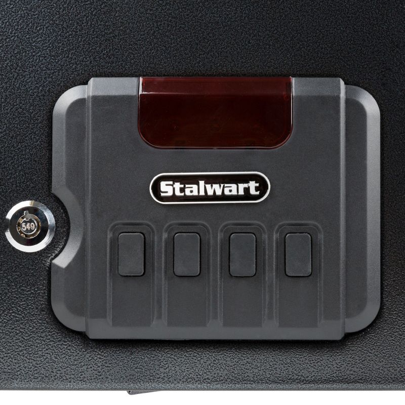 Stalwart Digital Lock and Manual Override Keys and 1.2 mm Thick Walls Gun Safe Black