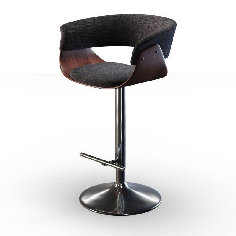Caylor Adjustable Swivel Barstool Charcoal Gray - WyndenHall