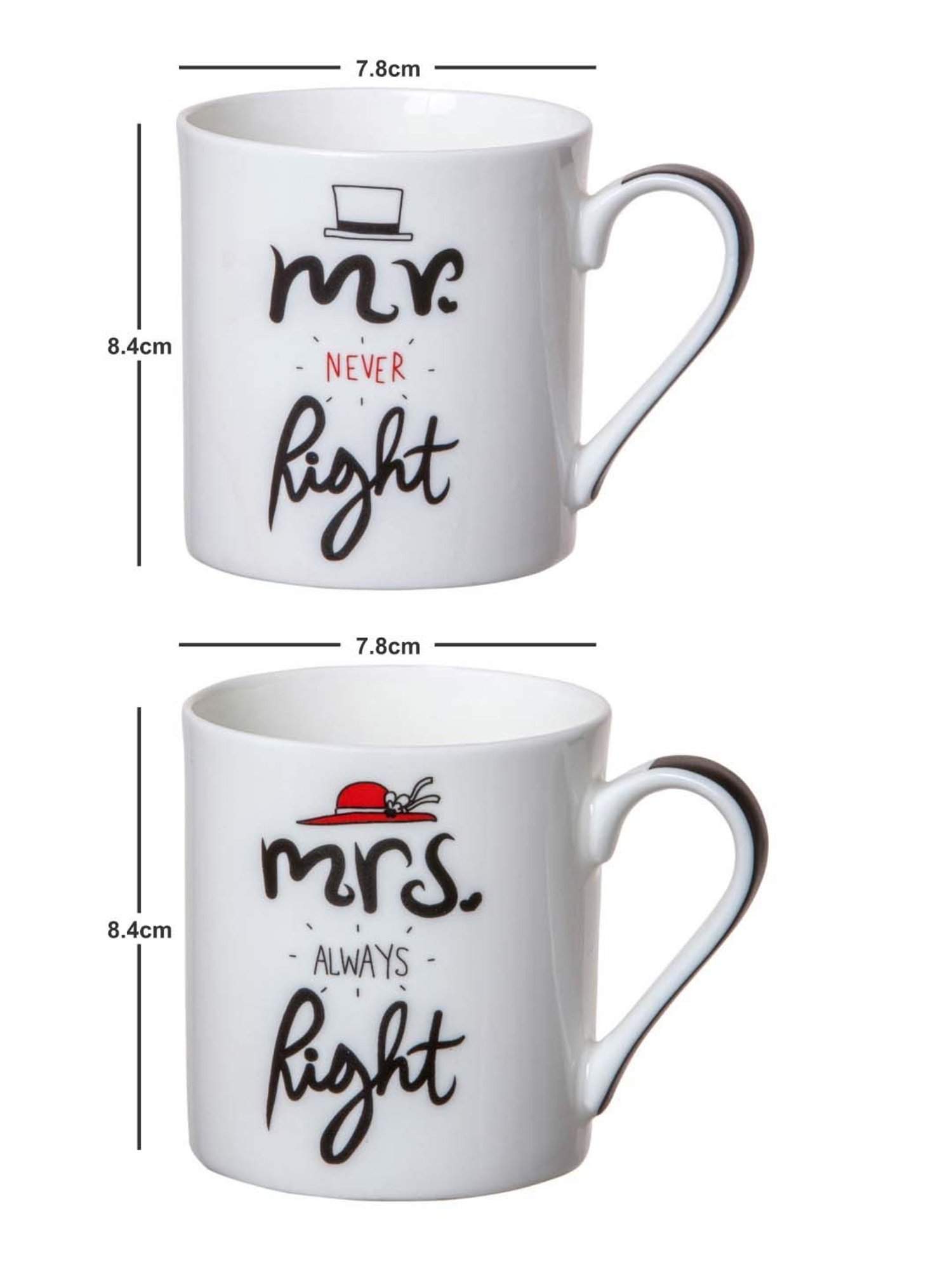 Goodhomes Multicolor Bone China Coffee Mug - Set of 2 (270ml)