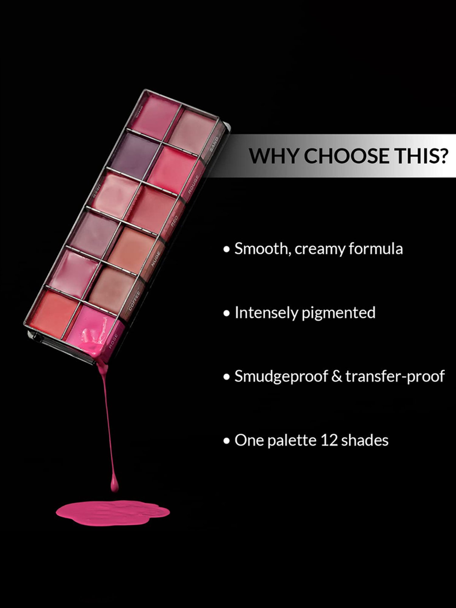 Star Cosmetics 12 Shades Lush Lip Palette Lipstick - 72 gm