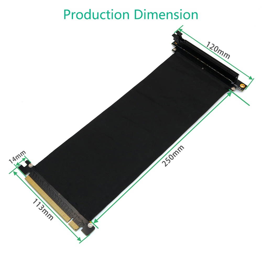 NEW Design Riser 29cm High Speed PC Graphics Cards PCI Express 3.0 16x Flexible Cable Riser Card Extension Ports Adapter for GPU