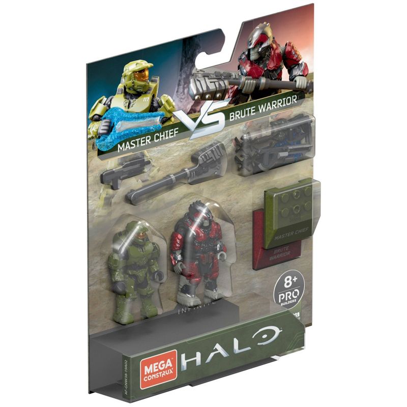 Mega Construx HALO Infinite Master Chief VS Brute Warrior Figure 2 Pk