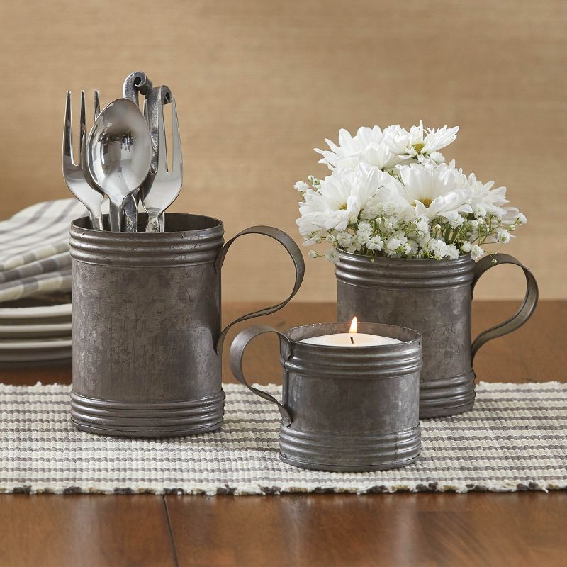 Park Designs Rolled Tin Measuring Cup Set - Gray