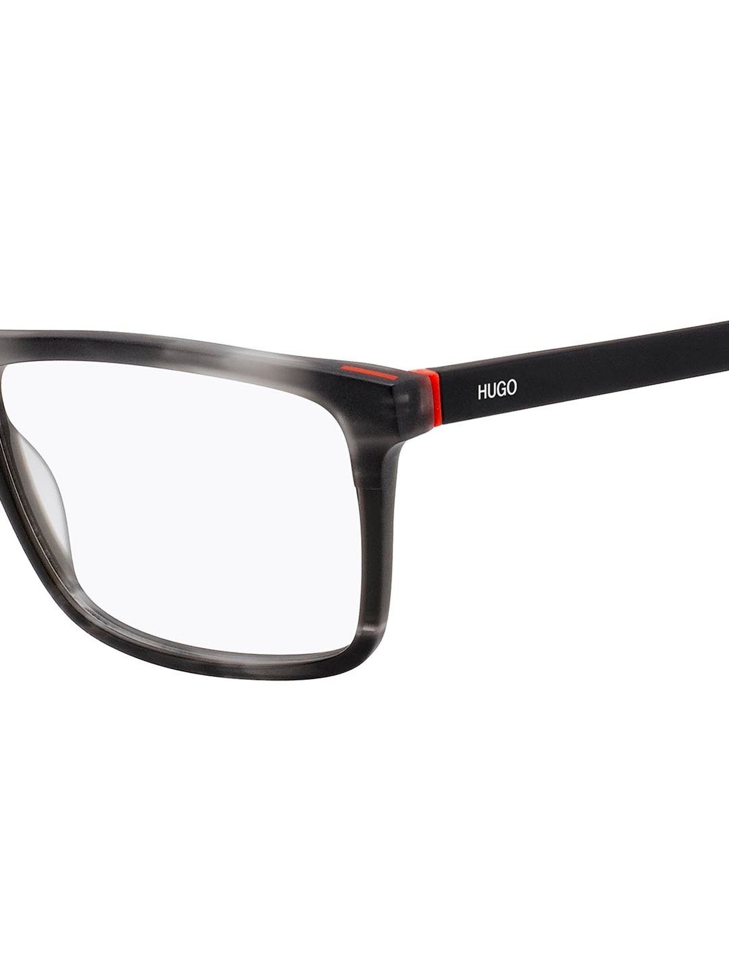 HUGO Black Rectangular Eye Frames for Men