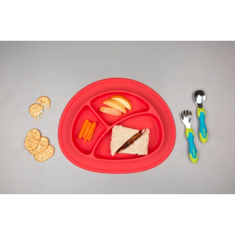 Nuby Oval Sectioned feeding mat   - Pink
