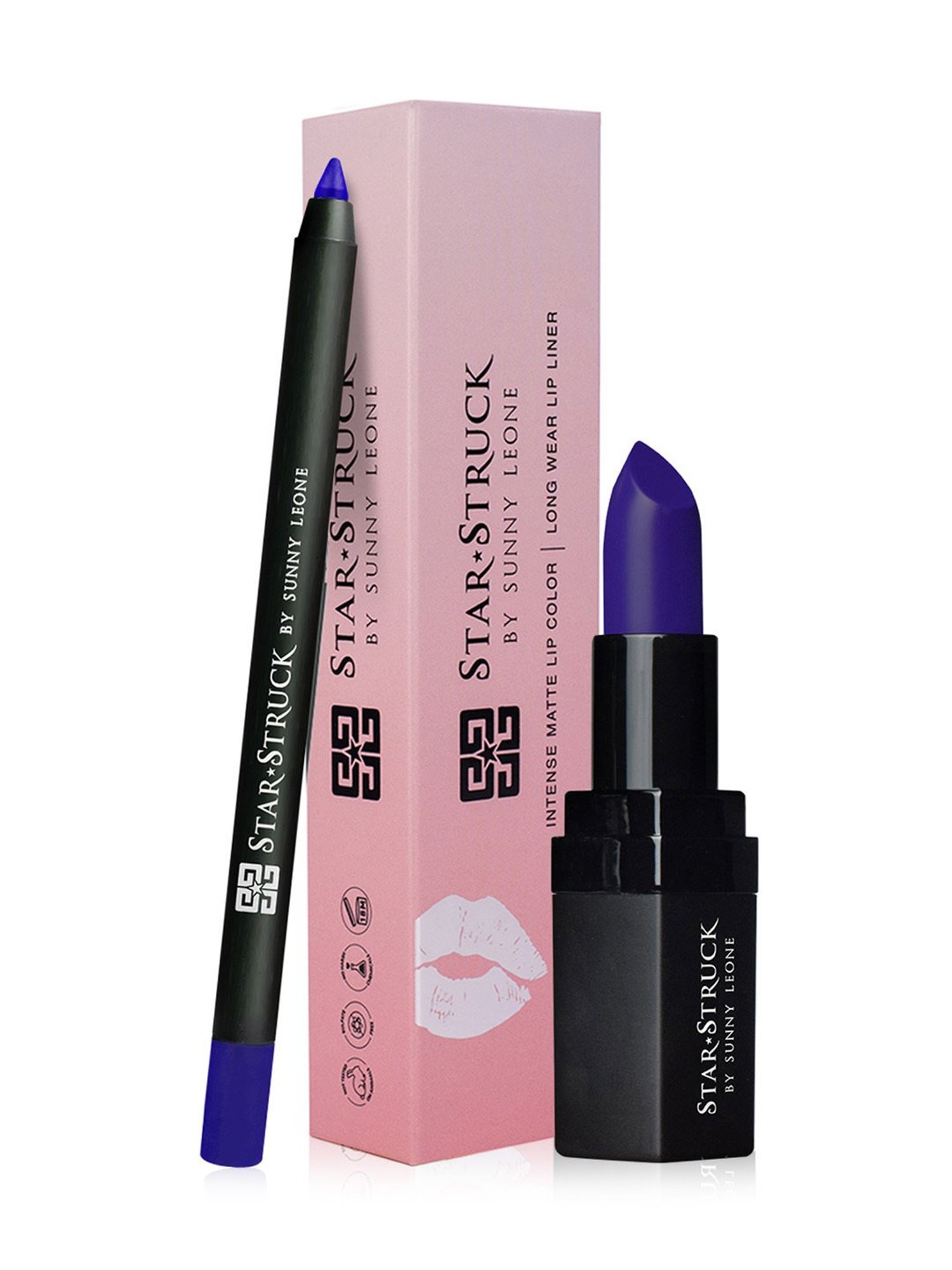 StarStruck By Sunny Leone Lipstick+Liner Lip Kit Sapphire - Pack of 2