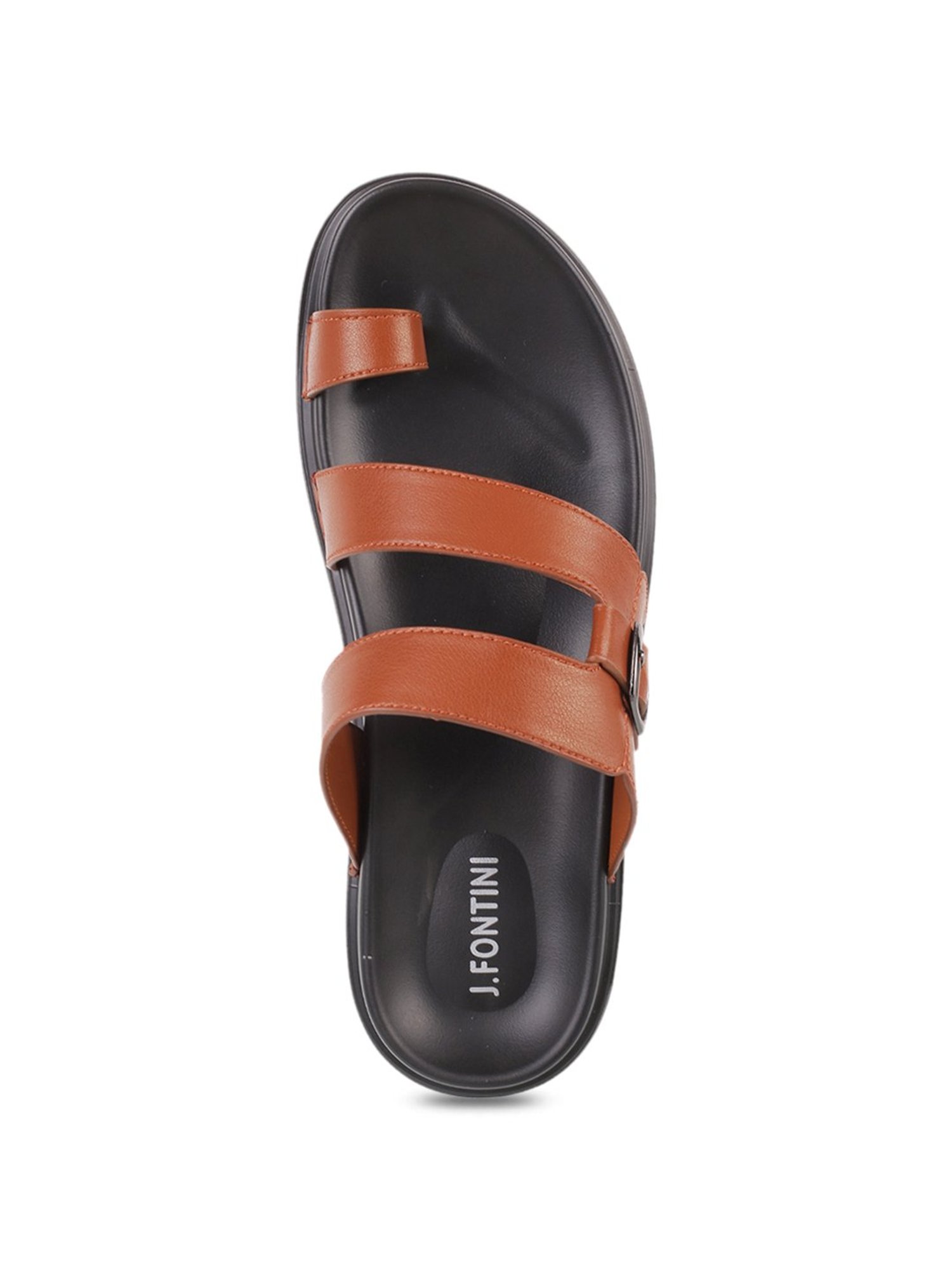 J. Fontini by Mochi Men's Tan Toe Ring Sandals