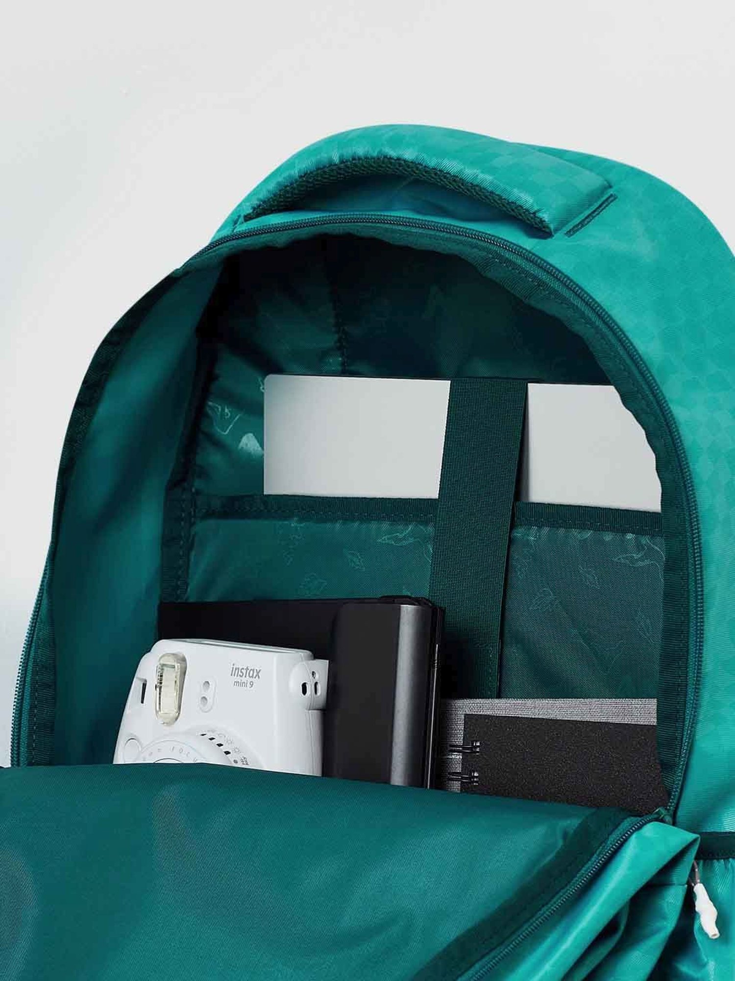 Wiki Back to School 6 Dark Green Polyester Printed Backpack - 47 Ltrs