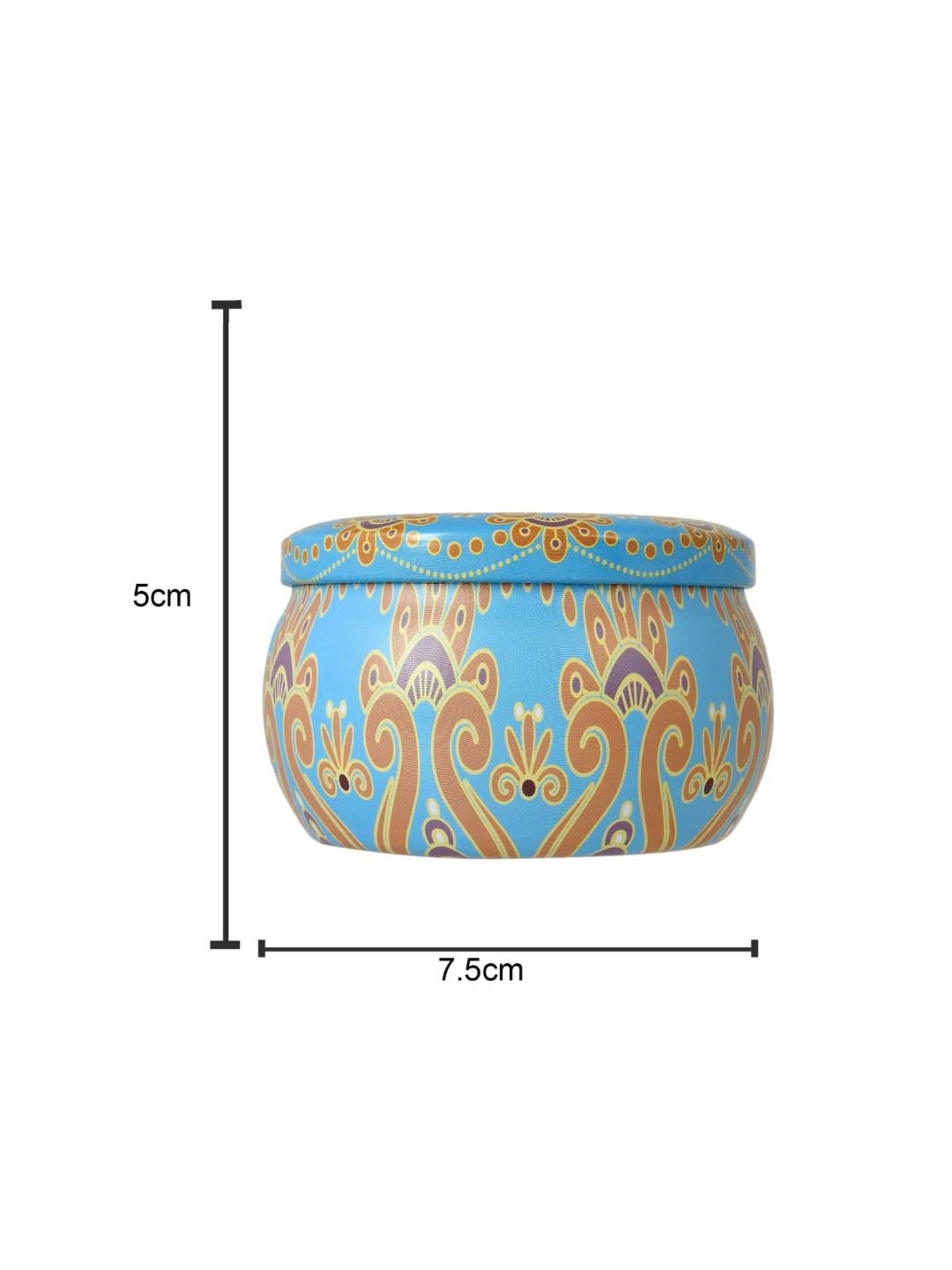 TAYHAA Blue & Brown Wax Serenity Candle Jar