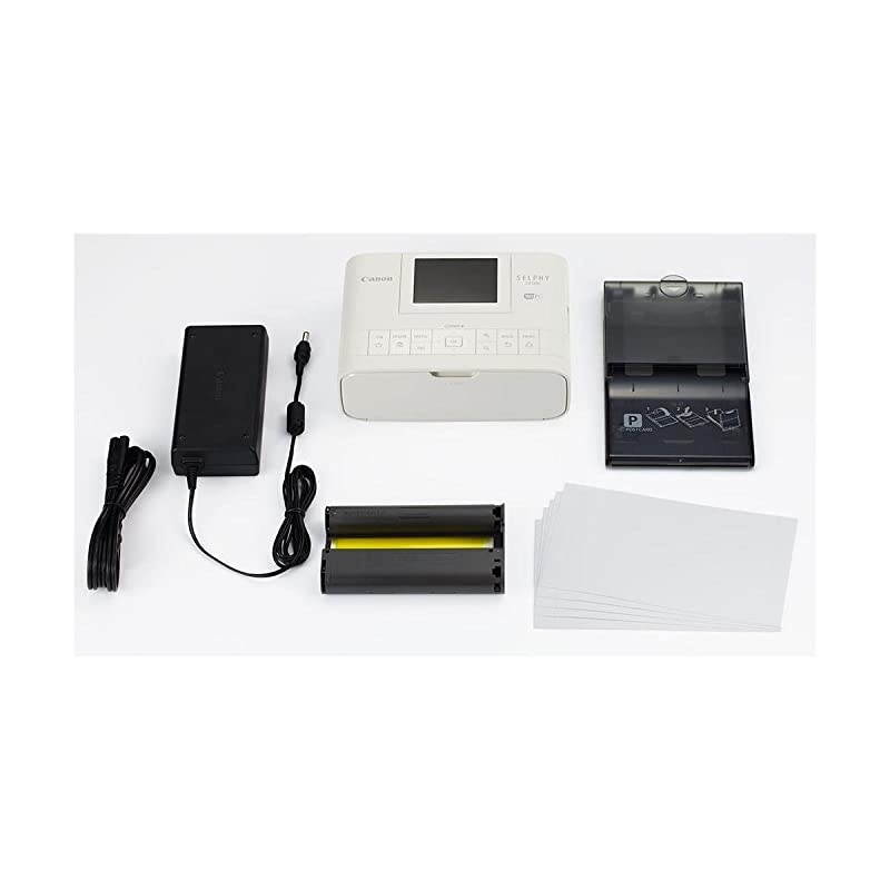 SELPHY CP1300 Wireless Compact Photo Printer White Bundle with USB Cable 6 Microfiber Cloth