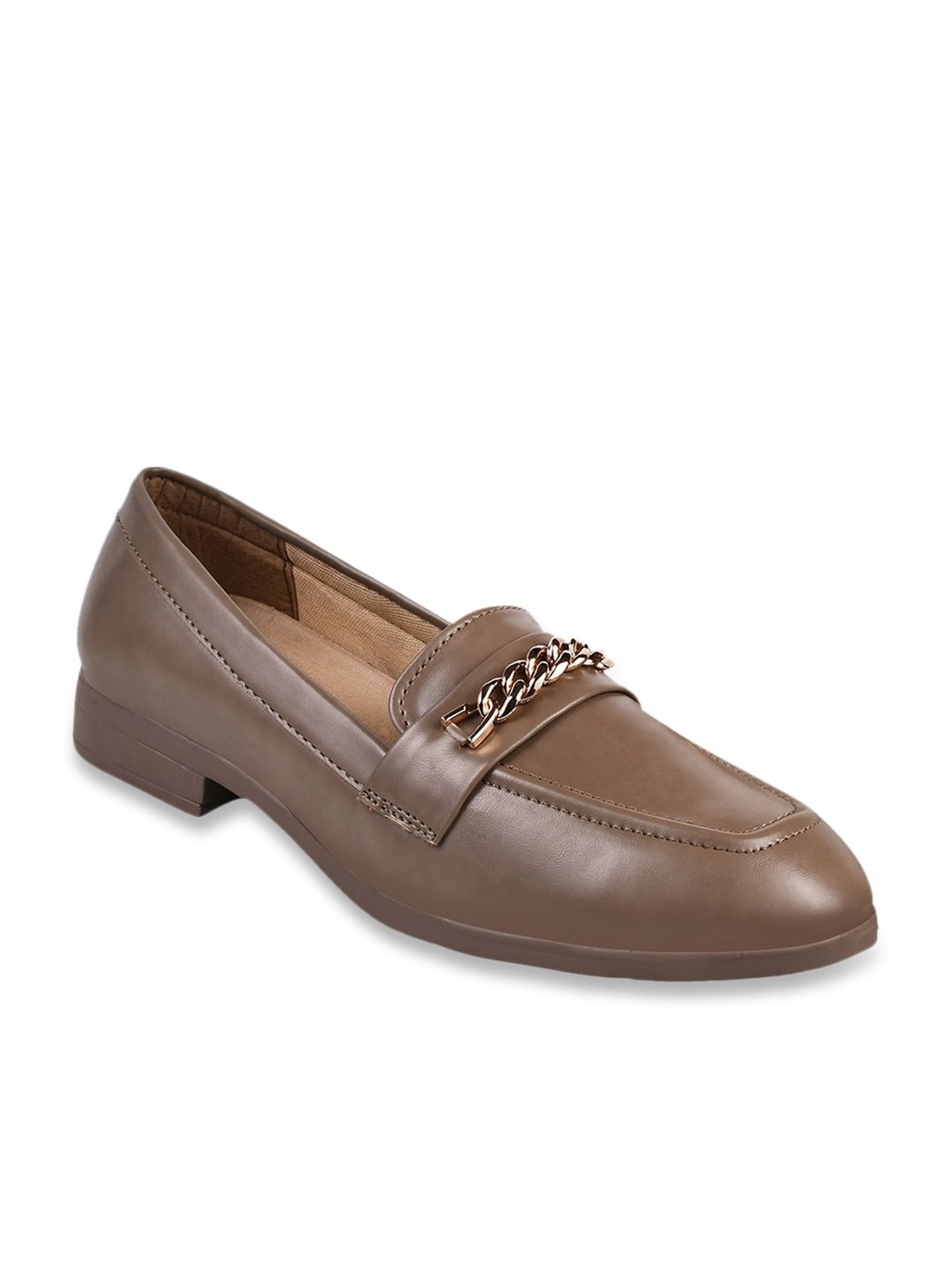 The White Pole Women's Brown Casual Loafers