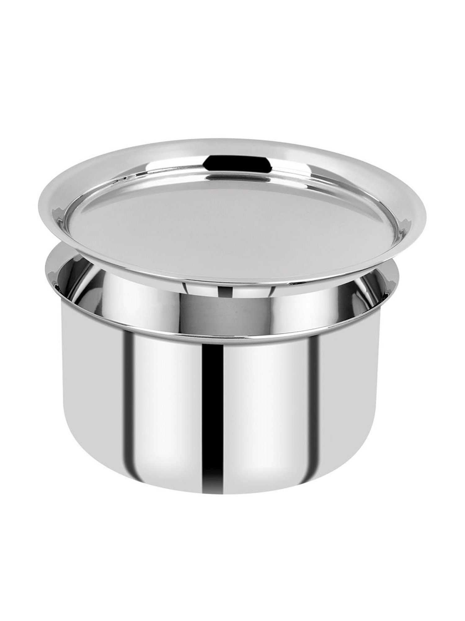 ACQUA SHINE Silver Stainless Steel 22 cm Tope With Lid (2700 ml) - Set of 1