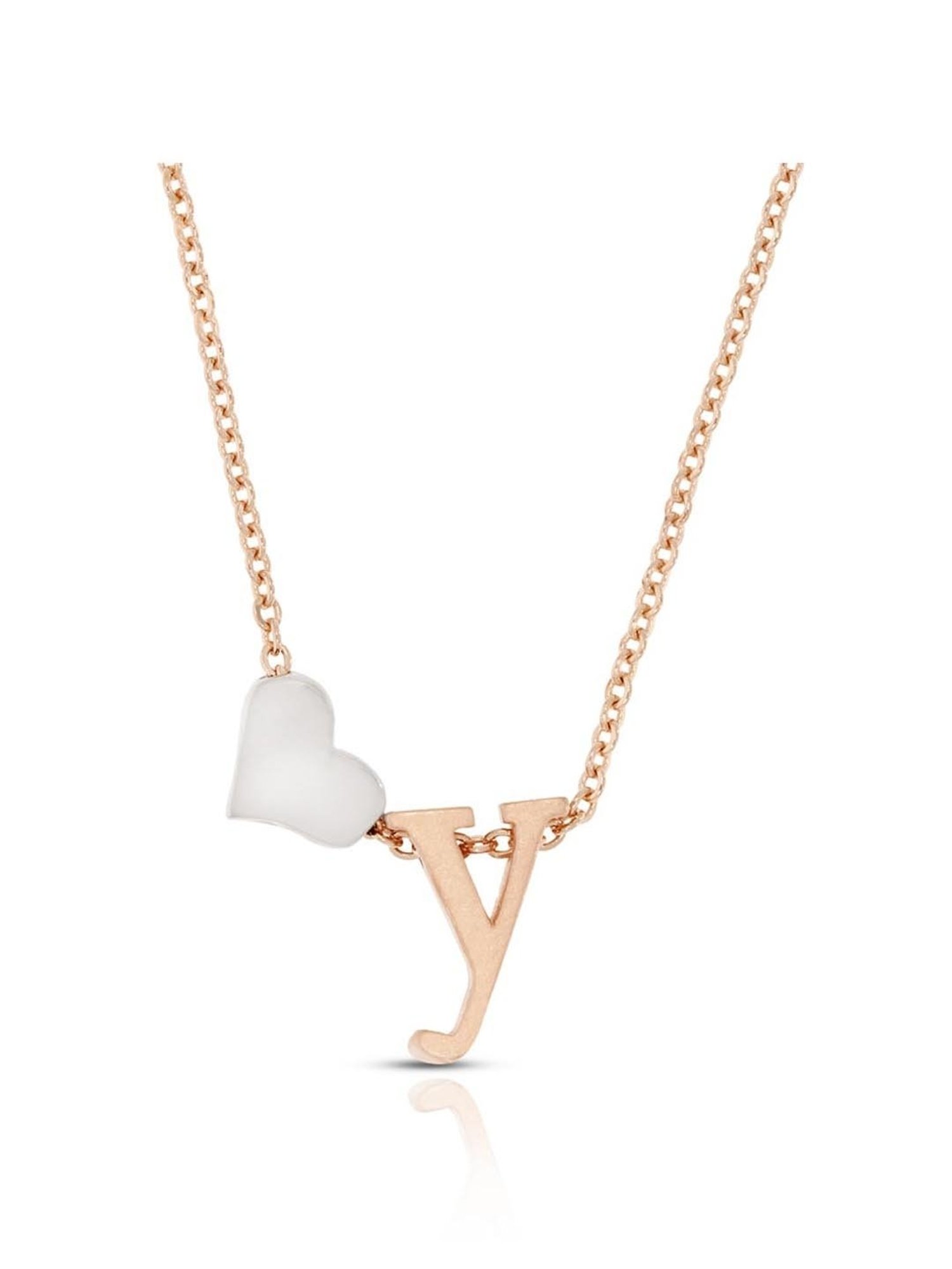 Anayra 92.5 Sterling Silver Initial Letter Charm Pendant without Chain for Women