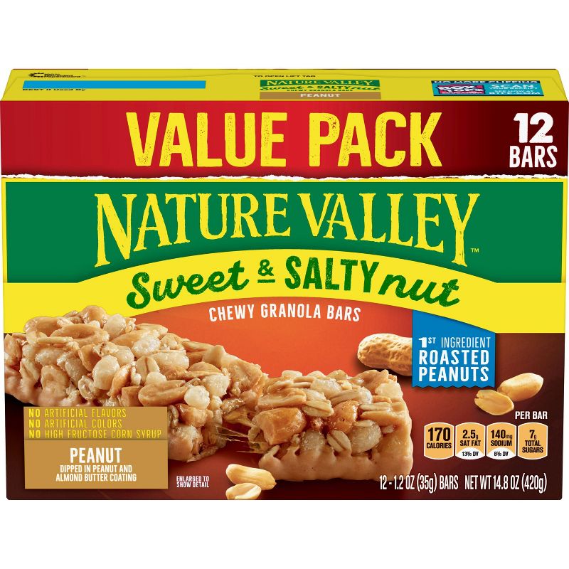 Nature Valley Sweet & Salty Nut Peanut Granola Bars - 1.2oz 12ct