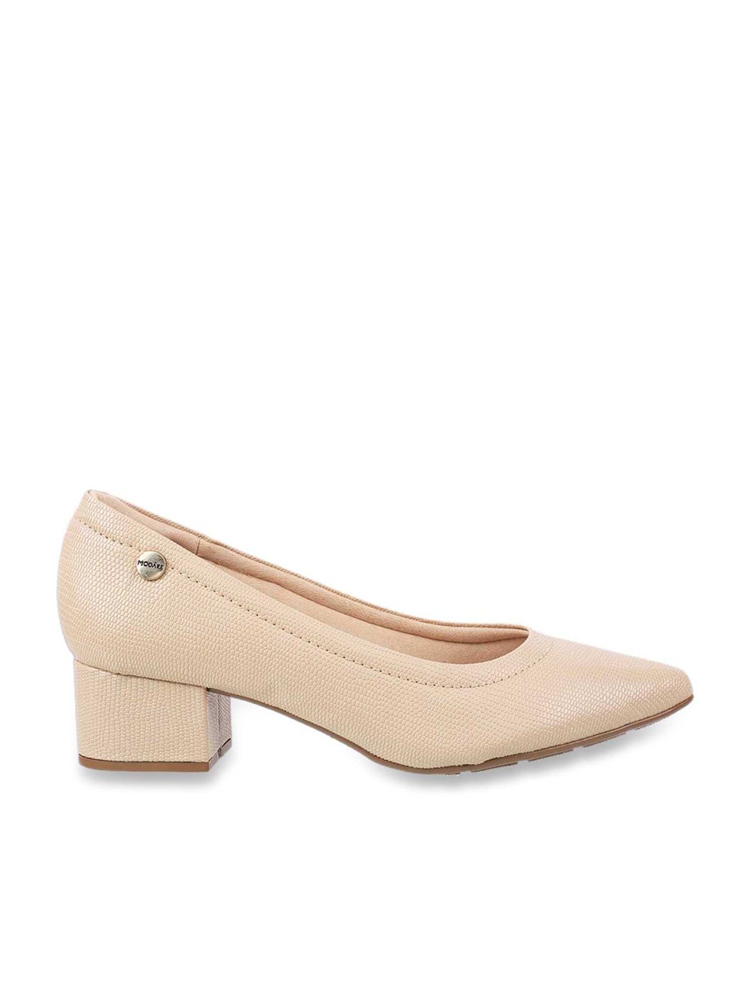 J. Fontini by Mochi Women's Beige Casual Pumps