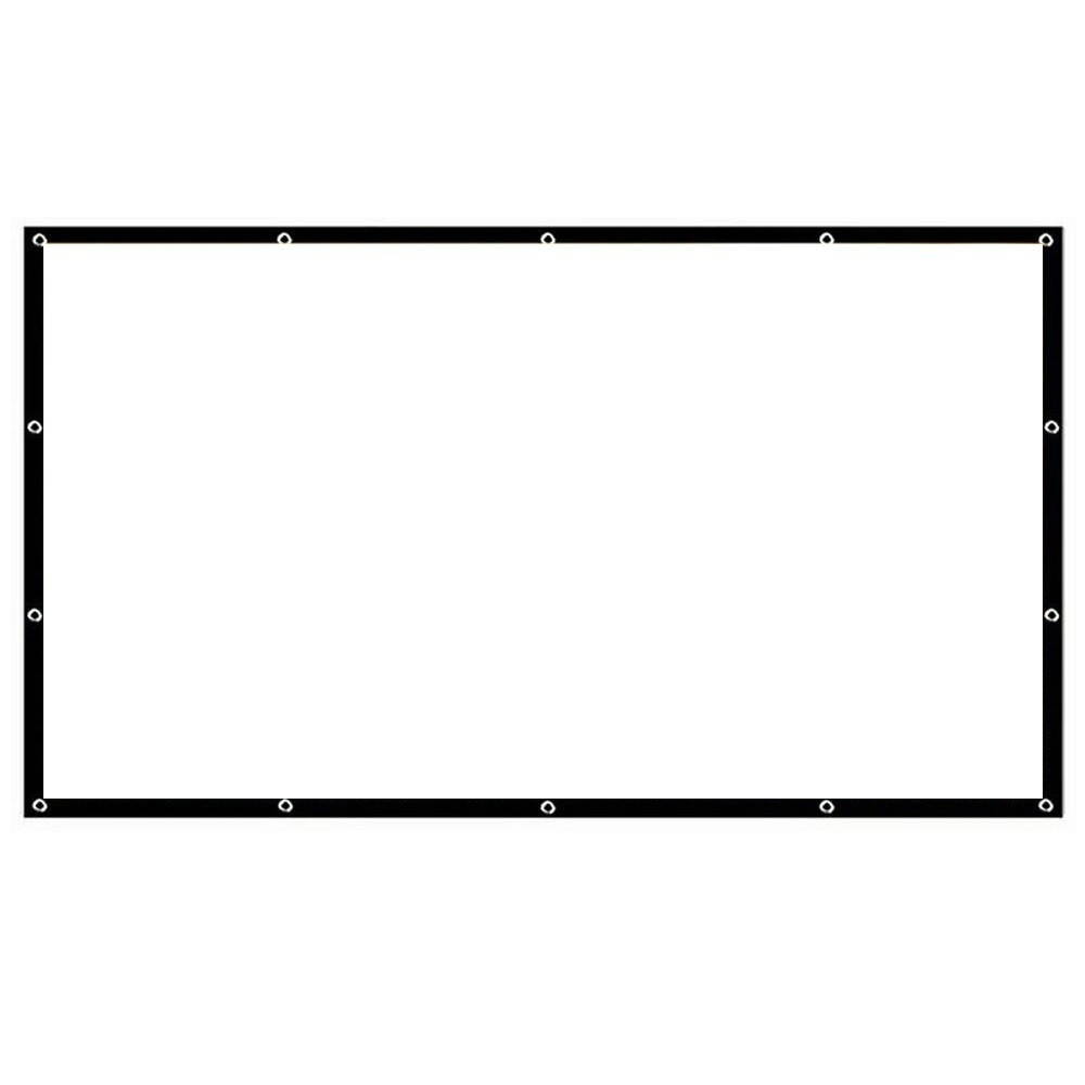 Portable Foldable Projector Screen High Definition Outdoor Home Cinema Theater 3D Movie (120inch, 4:3)