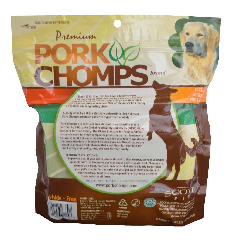 Nutri Chomps Pork Chomps Assorted Flavors Twist Chewy Treats Dog Treats - 12ct