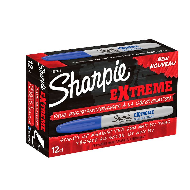 Sharpie Extreme Permanent Marker, Fine Tip, Blue, pk of 12