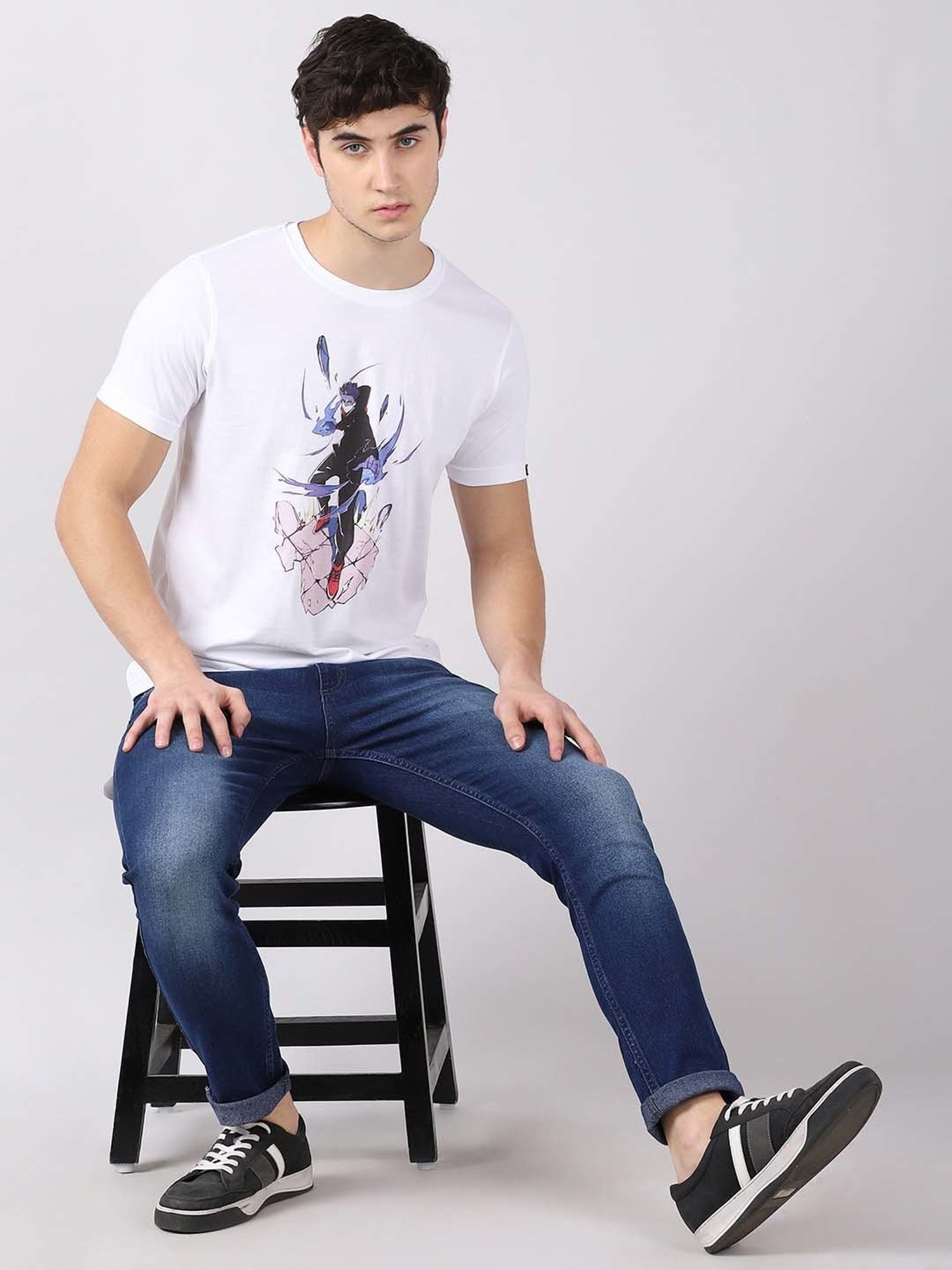 Bushirt White Cotton Crew T-Shirt