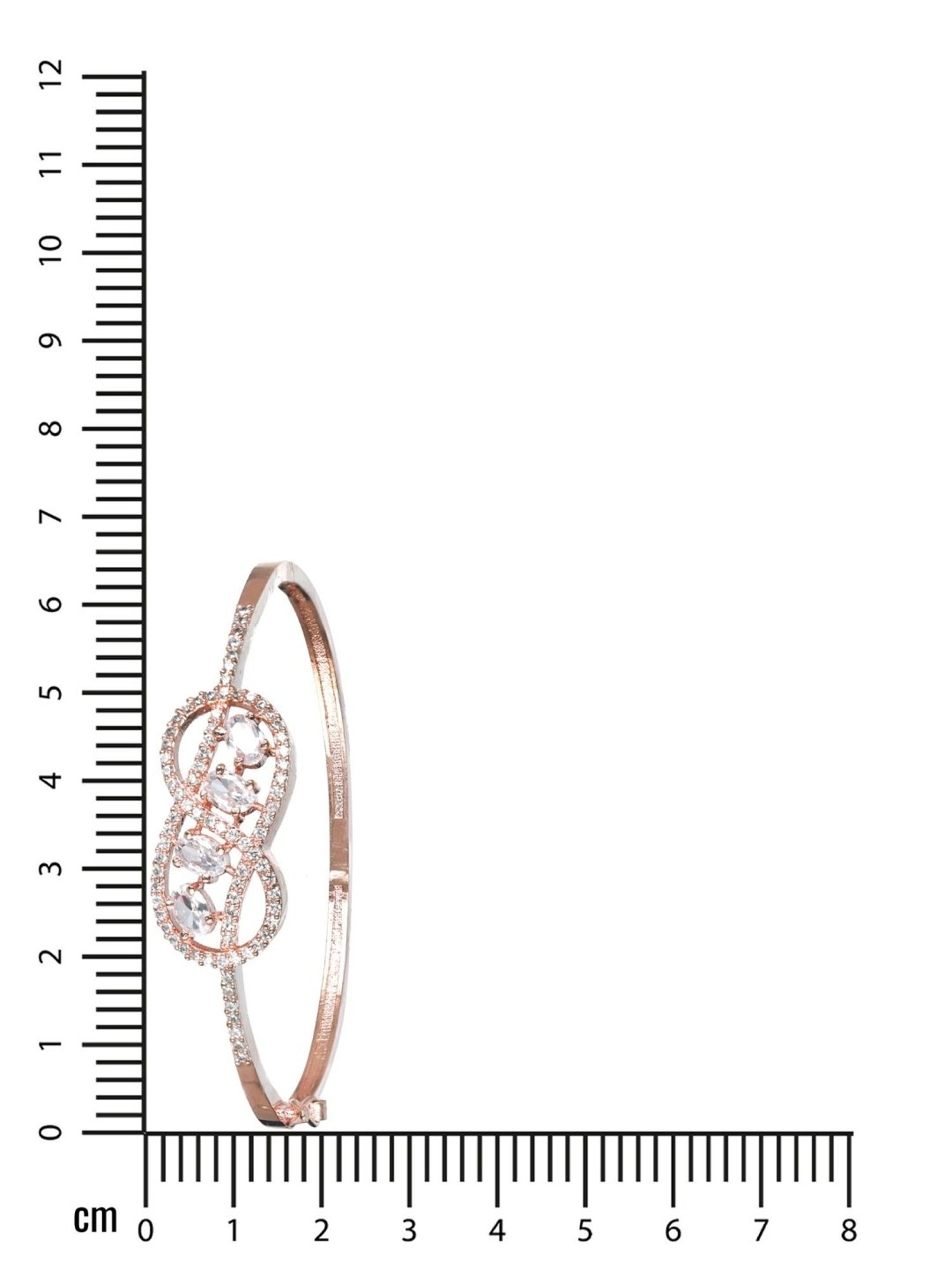 Aatmana Rose Gold-Plated Handcrafted Infinity Shaped Bangle-Style Bracelet