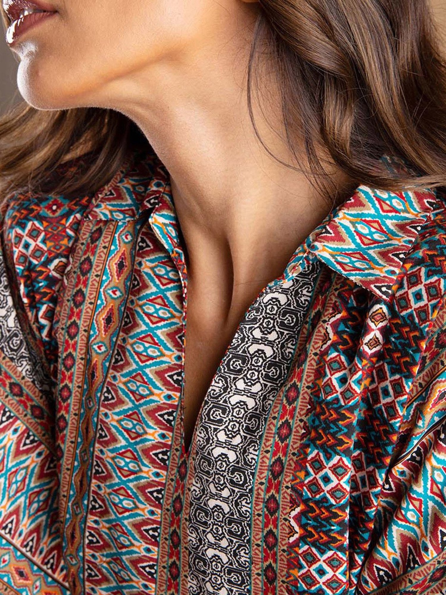 Dusk Attire Multicolor Kazuki Poncho Set