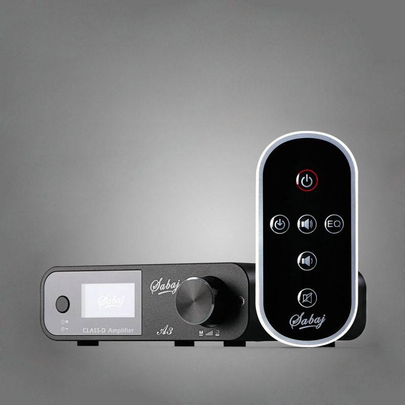 Sabaj A3 80Wx2 Hifi Audio USB DSP Digital Power Amp,Class D Amplifier Bluetooth 4.2 Optical Input Black