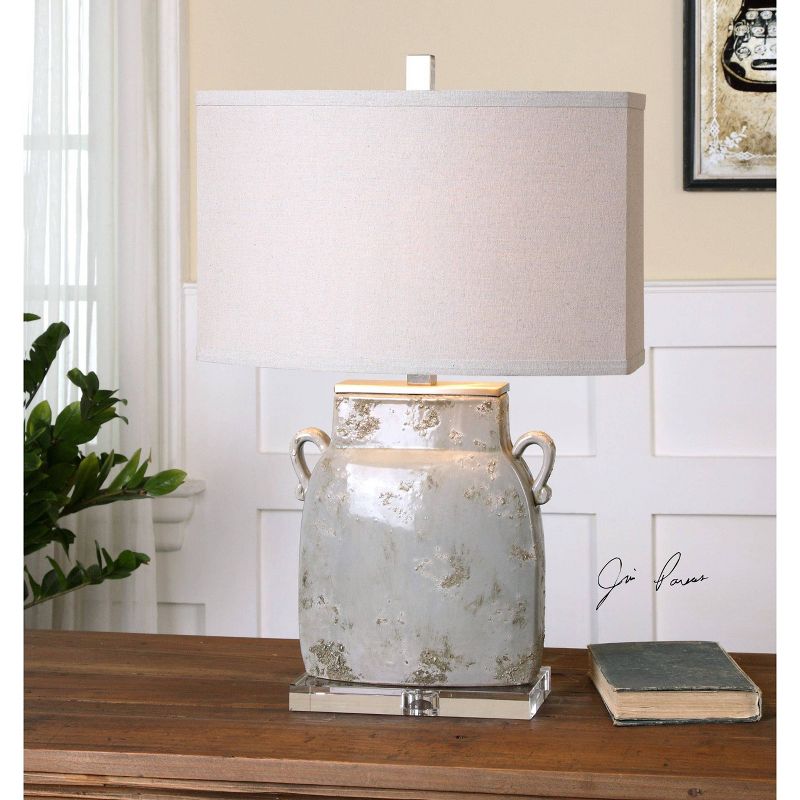 Uttermost Melizzano Table Lamp  - Light Gray/Ivory
